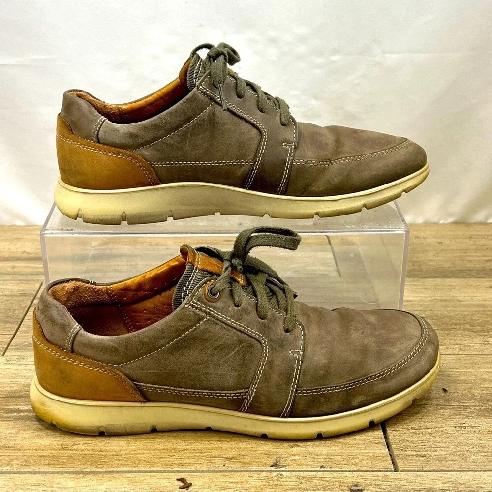 Ecco Mens Ennio Retro Sneaker Oxford Shoes Brown Nubuck Leather‎ Size 44